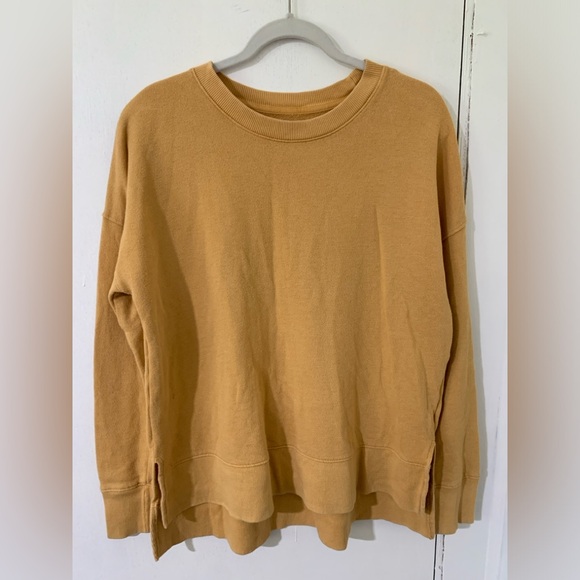 Mustard Yellow Time And Tru Crew Neck Sweatshirt - Picture 1 of 5